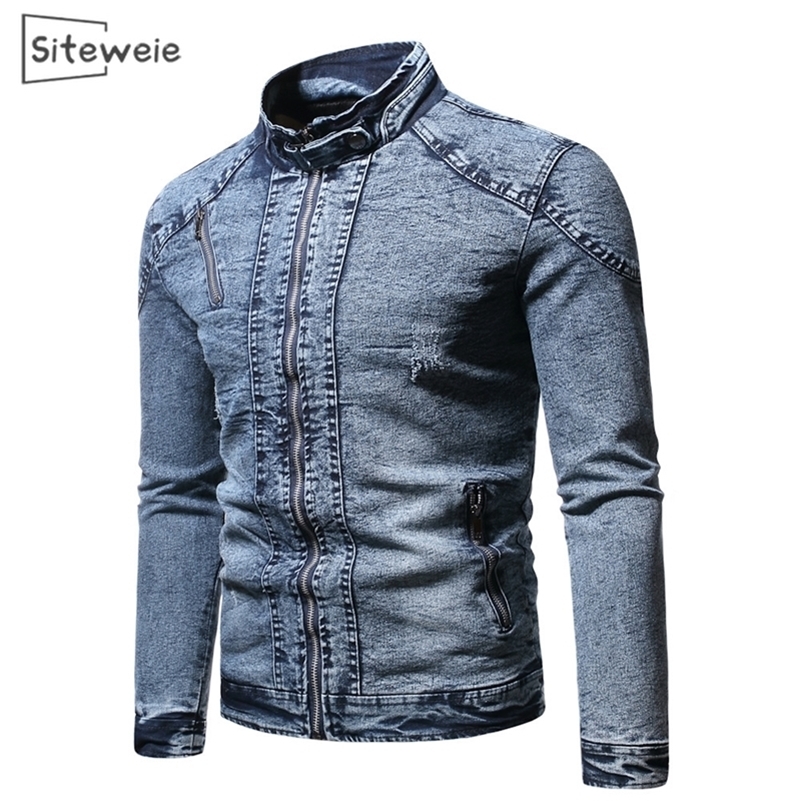 SITEWEIE Men Jacket Fashion Slim Winter Casual Thicken Warm Velvet Denim Jackets Oversized Men Outdoor Zipper Coats L483 201105, Dark gray 
SITEWEIE Men Jacket Fashion Slim Winter Casual Thicken Warm Velvet Denim Jackets Oversized Men Outdoor Zipper Coats L483 201105, Dark gray