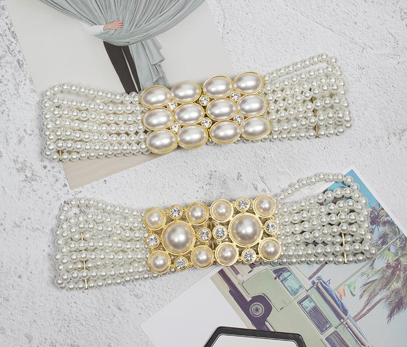 Women's runway fashion elastic pearl Cummerbunds female Dress Corsets Waistband Belts decoration wide belt TB1218, Black
Women's runway fashion elastic pearl Cummerbunds female Dress Corsets Waistband Belts decoration wide belt TB1218, Black