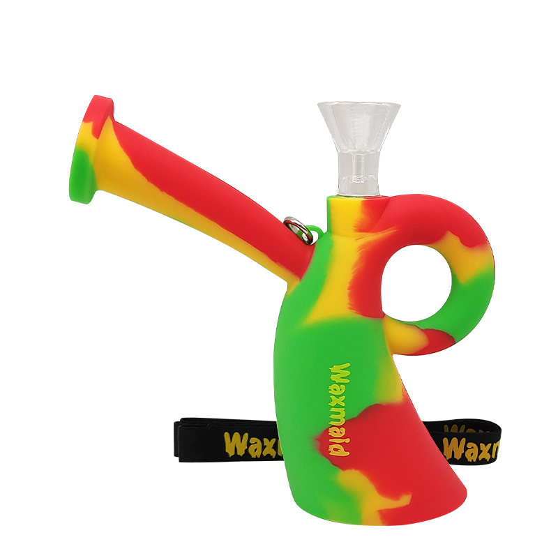 Glass Bong Bubbler Waxmaid Miss Silicone Water Pipe Dab Rig Smoking Oil Rig with Lanyard Hands Free Custom logo
Glass Bong Bubbler Waxmaid Miss Silicone Water Pipe Dab Rig Smoking Oil Rig with Lanyard Hands Free Custom logo