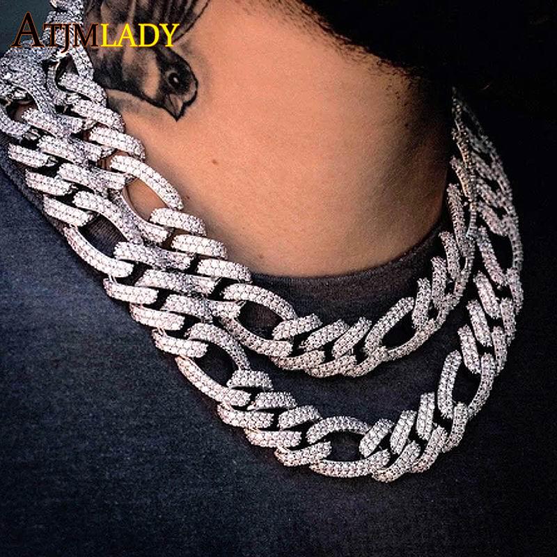 Chokers 19MM Figaro Chain Cuban Necklace Hip Hop Iced Out Bling CZ Big 5A Wide Heavy Rock Punk Men Jewelry
Chokers 19MM Figaro Chain Cuban Necklace Hip Hop Iced Out Bling CZ Big 5A Wide Heavy Rock Punk Men Jewelry