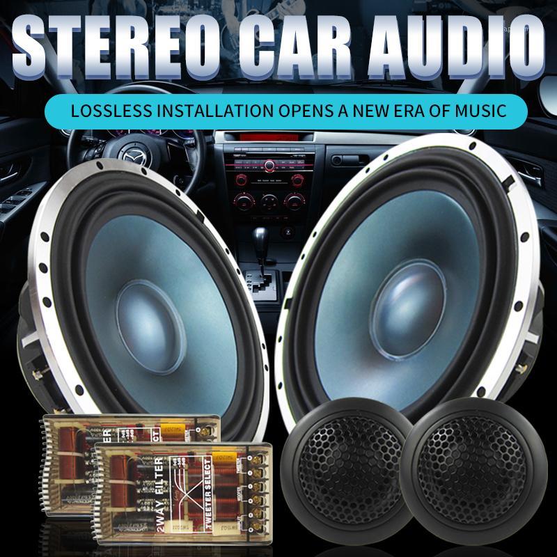 6.5 inch 4 ohm speaker car tweeter crossover kit subwoofer kit car horn1