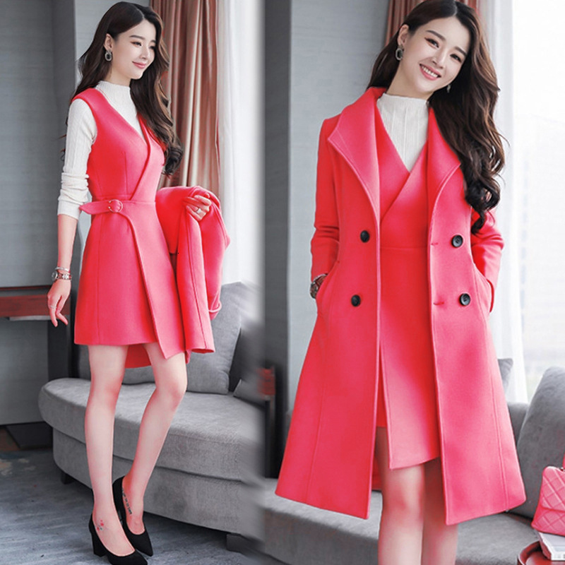 2021 New Smooth Elegant Women's Clothes Fashion Woolen Skirt Two-piece Jacket Together XXAH, Western red.
2021 New Smooth Elegant Women's Clothes Fashion Woolen Skirt Two-piece Jacket Together XXAH, Western red.