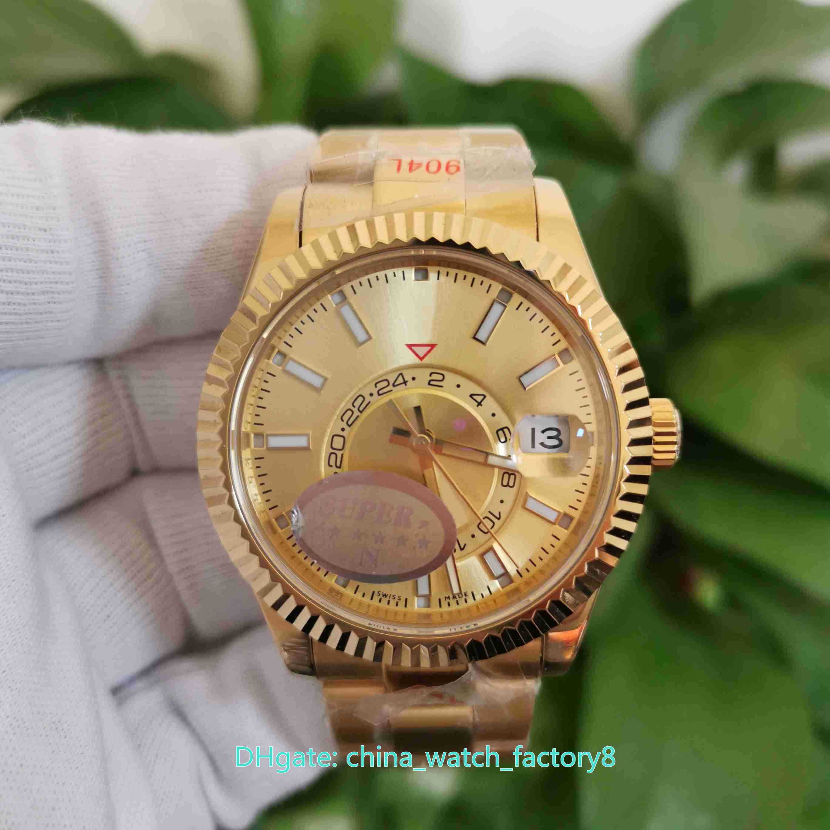 NOOBF Perfect Version Watches 42mm Sky-Dweller 326933-0004 GMT Month 18k Yellow Gold CAL.9001 Movement Mechanical Automatic Mens Watch Men's Wristwatches, No box papers
NOOBF Perfect Version Watches 42mm Sky-Dweller 326933-0004 GMT Month 18k Yellow Gold CAL.9001 Movement Mechanical Automatic Mens Watch Men's Wristwatches, No box papers