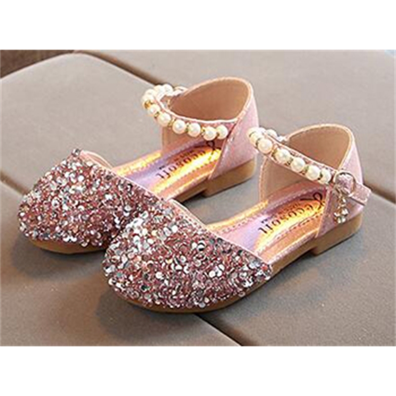 girls sequin shoes princess gold pink silver kids summer nina sapatos glitter holiday shoes wedding birthday party formal 210306