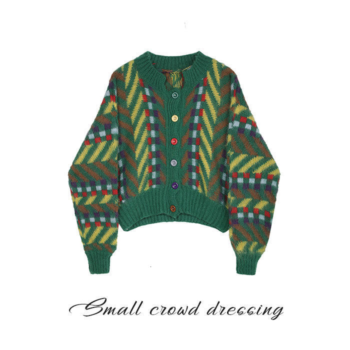 2021 New Temperament Hong Kong Taste Comfortable Jacket Lazy Wind Cardigan Joker Autumn Woman's Sweater Loose Wear SAFI, Green
2021 New Temperament Hong Kong Taste Comfortable Jacket Lazy Wind Cardigan Joker Autumn Woman's Sweater Loose Wear SAFI, Green
