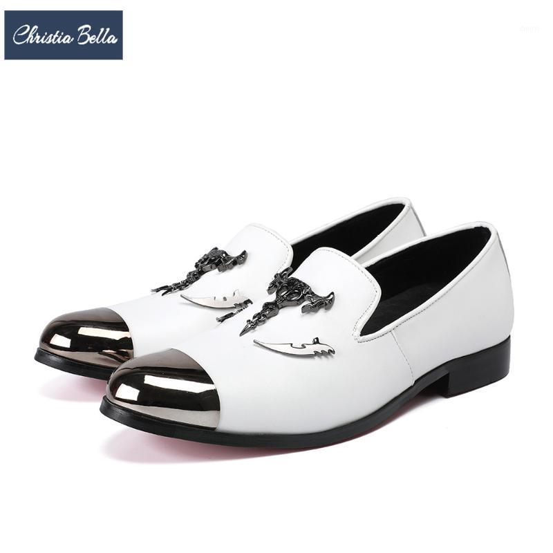 Christia Bella Italy fashion designer buckle metal toe Men loafers white Genuine Leather men dress shoes wedding formal shoes1 
Christia Bella Italy fashion designer buckle metal toe Men loafers white Genuine Leather men dress shoes wedding formal shoes1