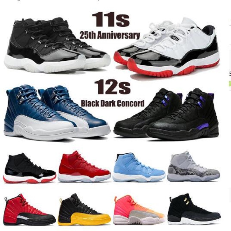 Men mens basketball shoes Bred Jumpman 23 Mens Women Basketball Shoes XII 11 11s Legend Blue Concord 45 UNC 1s Trainersrs Sneakers Shoe