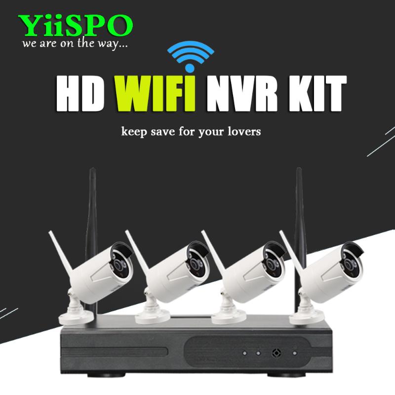 YiiSPO 4CH Wireless NVR CCTV System 960P IP Camera WIFI Weatherproof IR Night Vison Home Security Camera Surveillance 1.3M Kit
YiiSPO 4CH Wireless NVR CCTV System 960P IP Camera WIFI Weatherproof IR Night Vison Home Security Camera Surveillance 1.3M Kit