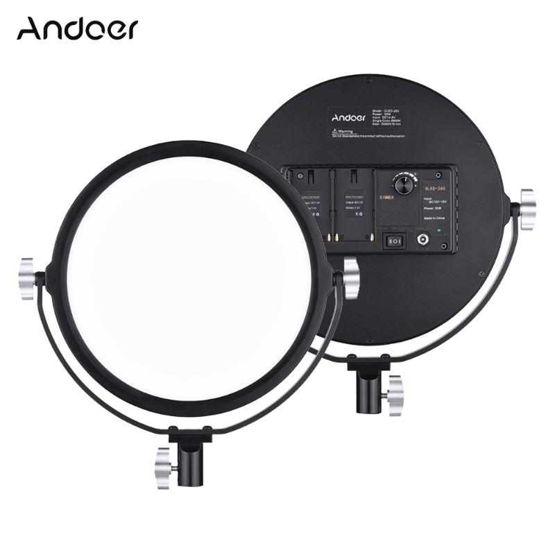 Andoer OLED-260 5600K LED Video Light Photographic Lighting Color Temperature Dimmable CRI 95+ 30W Output Adjustable Brightness
Andoer OLED-260 5600K LED Video Light Photographic Lighting Color Temperature Dimmable CRI 95+ 30W Output Adjustable Brightness
