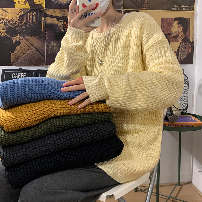 2021 Solid Color Men Warm Sweater Winter New Loose Woman Casual Sweaters Korean 6 Colors Streetwear Male Pullovers B0ug, Apricot
2021 Solid Color Men Warm Sweater Winter New Loose Woman Casual Sweaters Korean 6 Colors Streetwear Male Pullovers B0ug, Apricot