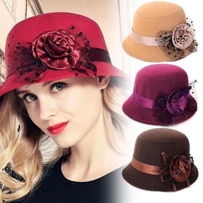 Fedora Hat Women Bucket Cap Vintage Imitation Woolen Flower Bowler Hats Wide Brim Elegant Autumn Winter Warm Soft Fedora Hat
Fedora Hat Women Bucket Cap Vintage Imitation Woolen Flower Bowler Hats Wide Brim Elegant Autumn Winter Warm Soft Fedora Hat