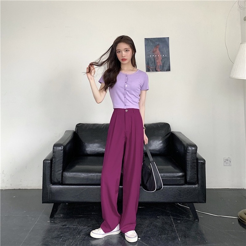 2021 New 6 colours casual women's slacks at high waist of the vintage baggy pants female leg all-match single Korean plus size pants2xl T5BJ, Pink.
2021 New 6 colours casual women's slacks at high waist of the vintage baggy pants female leg all-match single Korean plus size pants2xl T5BJ, Pink.