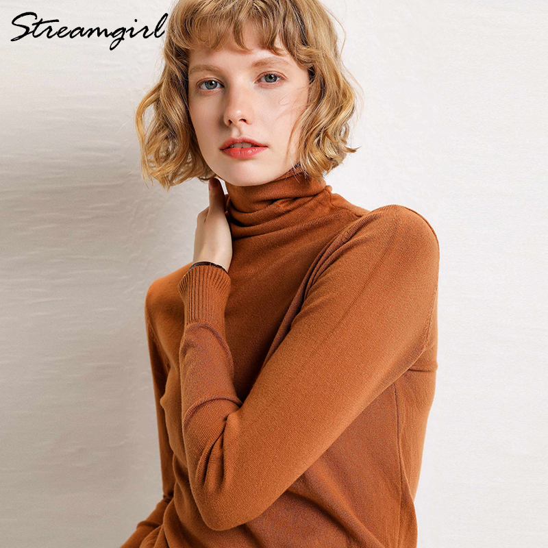 Women's Turtleneck Cashmere Sweater Women Warm Jumpers Ladies Pullover Autumn Winter Women's Sweaters Black Sweater Turtleneck 201023