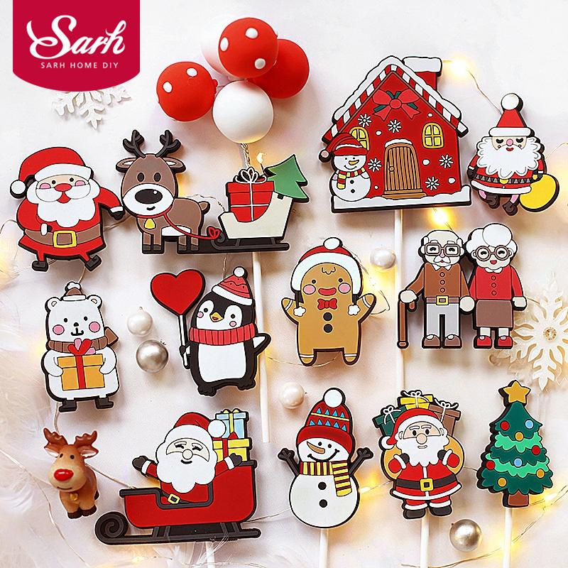 Santa Claus gift box snowman Trees Merry Christmas Cake Topper Party Decorations for new year Baking Supplies
Santa Claus gift box snowman Trees Merry Christmas Cake Topper Party Decorations for new year Baking Supplies