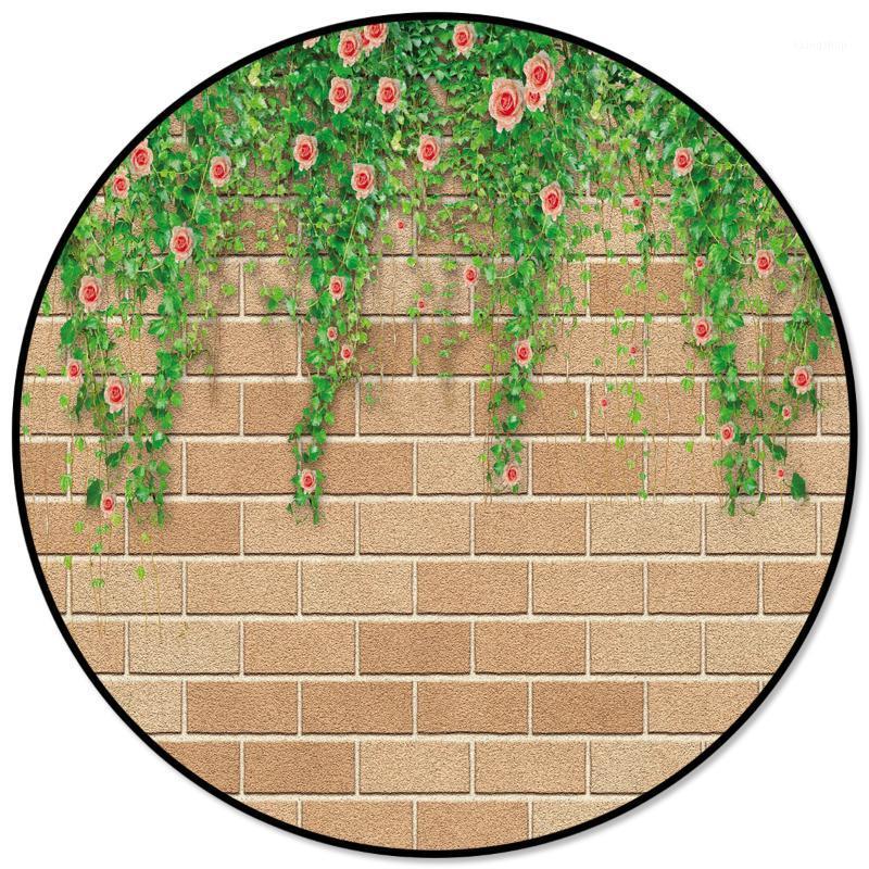 Flowers Grass Green Leaves Wall Bricks Printed Round Carpet for Living Room Kids Bedroom Table Sofa Carpet Area Rug Mats1, As pic
Flowers Grass Green Leaves Wall Bricks Printed Round Carpet for Living Room Kids Bedroom Table Sofa Carpet Area Rug Mats1, As pic