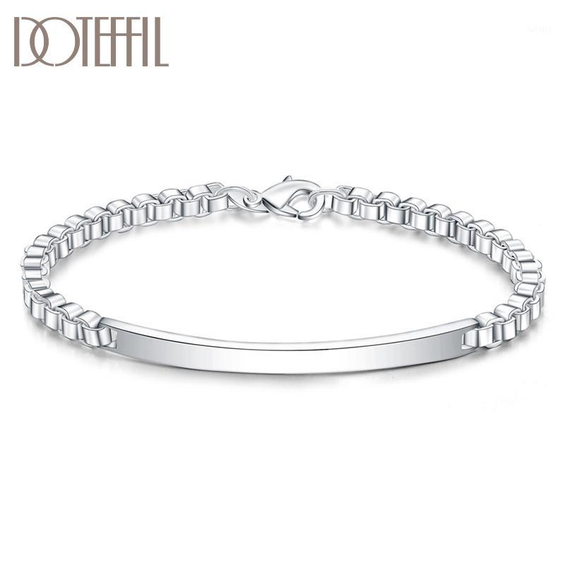 DOTEFFIL 925 Sterling Silver Intermediate Box Bracelet For Women Wedding Engagement Party Jewelry1
DOTEFFIL 925 Sterling Silver Intermediate Box Bracelet For Women Wedding Engagement Party Jewelry1