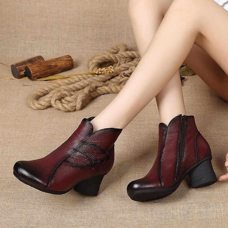 New Autumn Winter Shoes Women High Heels Boots Genuine Leather Women Ankle Boots Casual Woman Warm Winter Mother Shoes YX2635, Black autumn
New Autumn Winter Shoes Women High Heels Boots Genuine Leather Women Ankle Boots Casual Woman Warm Winter Mother Shoes YX2635, Black autumn