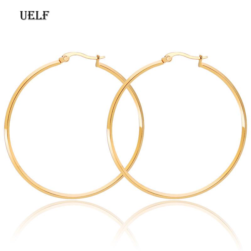 Uelf 1Pair Fashion Women Girl Trendy Large Hoop Earrings Big Smooth Circle Earrings Brand Loop Jewelry
Uelf 1Pair Fashion Women Girl Trendy Large Hoop Earrings Big Smooth Circle Earrings Brand Loop Jewelry