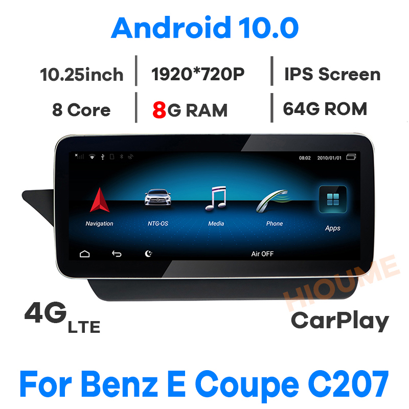 10.25" Andriod 10 8G+64G Car Radio GPS Navigation Multimedia Player for Mercedes Benz E Coupe C207 E207 2009-2016 with 4G
10.25" Andriod 10 8G+64G Car Radio GPS Navigation Multimedia Player for Mercedes Benz E Coupe C207 E207 2009-2016 with 4G