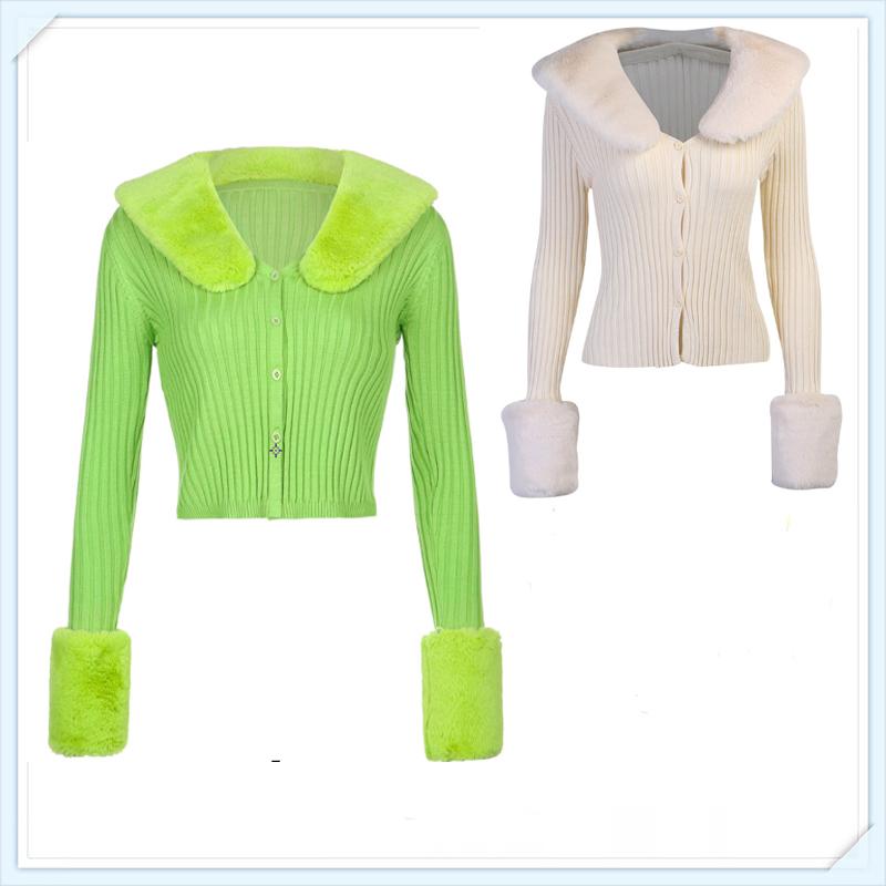 Y2K Sweaters V Neck Outfits Feather Patched Knitwear Long Sleeve Cardigans Green Women Streetwear Party Tops Autumn and Winter, Beige
Y2K Sweaters V Neck Outfits Feather Patched Knitwear Long Sleeve Cardigans Green Women Streetwear Party Tops Autumn and Winter, Beige