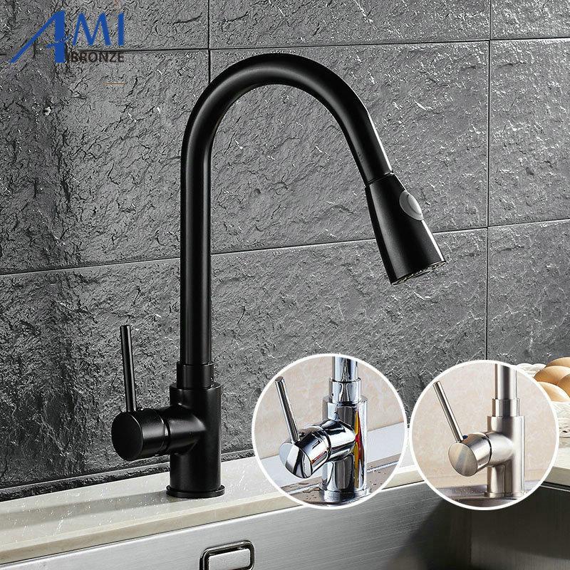 Pull Out faucets Kitchen faucet Blackened bathroom basin mixer tap faucet 2 Function Spring&Stream KL8055B1
Pull Out faucets Kitchen faucet Blackened bathroom basin mixer tap faucet 2 Function Spring&Stream KL8055B1