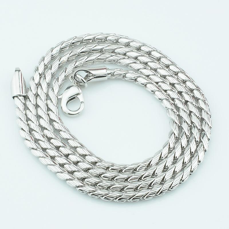 1pcs Jewelry 3mm Width Men Necklace Women White Gold Color Necklace Scale Link Wholesale Jewelry Chains 45CM 50CM 55CM 60CM1
1pcs Jewelry 3mm Width Men Necklace Women White Gold Color Necklace Scale Link Wholesale Jewelry Chains 45CM 50CM 55CM 60CM1