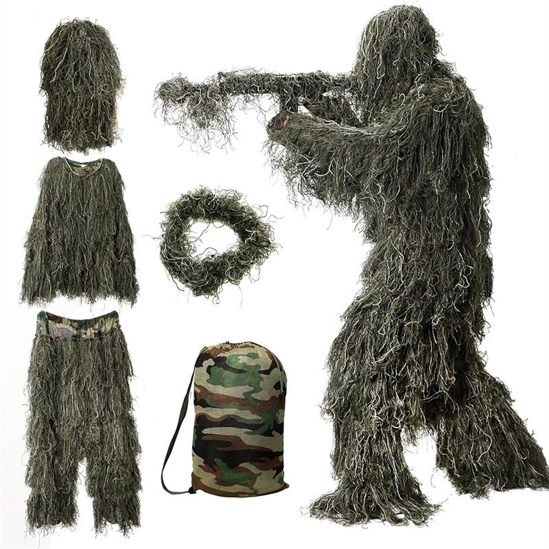Outdoor 5-IN-1 3D Tactical Jungle Bionic Ghillie Suit Hunting Sniper Paintball Woodland Camo Set, Jungle color
Outdoor 5-IN-1 3D Tactical Jungle Bionic Ghillie Suit Hunting Sniper Paintball Woodland Camo Set, Jungle color