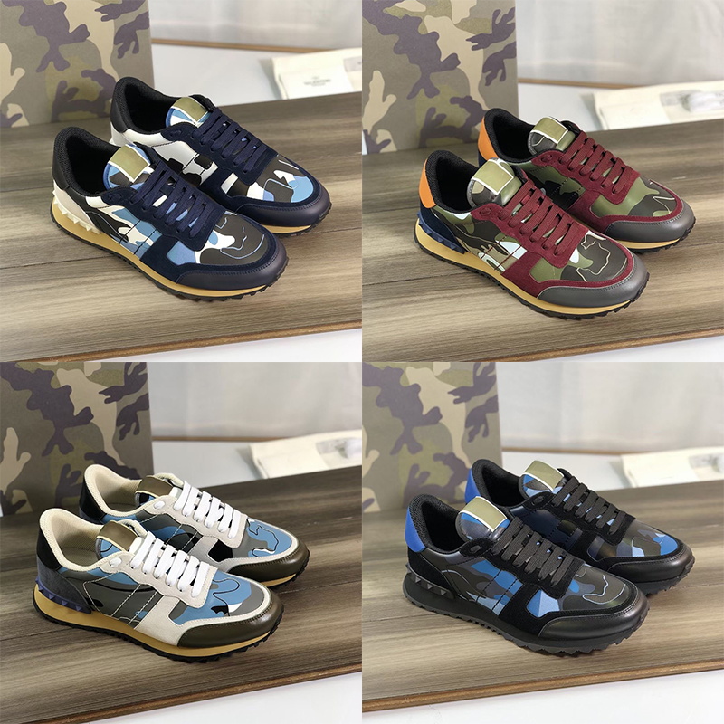 Men Designer Rockrunner Mesh Sneakers Camouflage Leather Platform Trainers Stud Rivet Runner Shoes Top Quality Gift Box 264, Black
Men Designer Rockrunner Mesh Sneakers Camouflage Leather Platform Trainers Stud Rivet Runner Shoes Top Quality Gift Box 264, Black