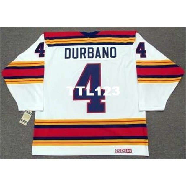 Men #4 STEVE DURBANO Kansas City Scouts 1975 CCM Vintage Home Hockey Jersey or custom any name or number retro Jersey, White
Men #4 STEVE DURBANO Kansas City Scouts 1975 CCM Vintage Home Hockey Jersey or custom any name or number retro Jersey, White