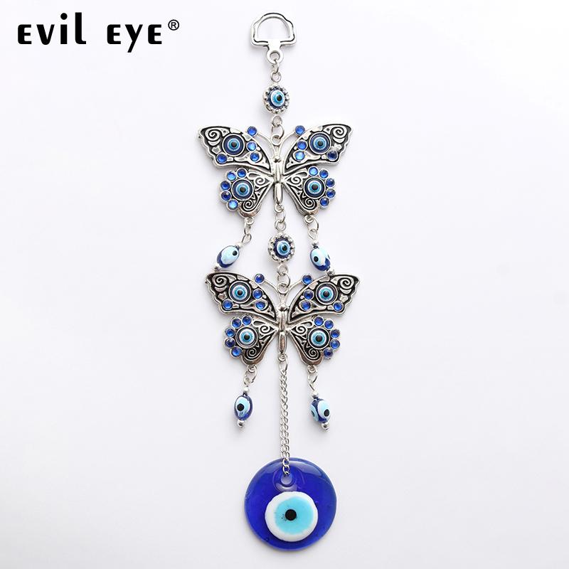 Evil Eye Fashion Blue car keychain Double Butterfly shape Lucky Crystal Keychain Jewelry Pendant With BULE EVIL EYE BEAD EY4692
Evil Eye Fashion Blue car keychain Double Butterfly shape Lucky Crystal Keychain Jewelry Pendant With BULE EVIL EYE BEAD EY4692