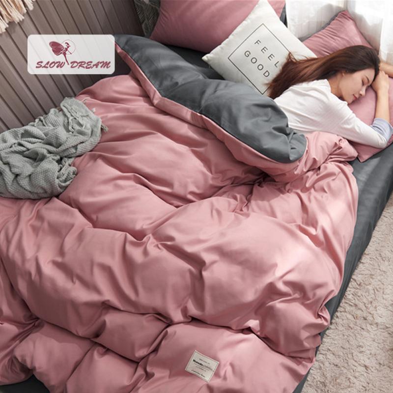 SlowDream Pink Duvet Cover Gray Flat Fitted Sheet Pillowcase Bed Linen Set Elastic Band Bed Linen Set Adult Bedspread Corner, 18
SlowDream Pink Duvet Cover Gray Flat Fitted Sheet Pillowcase Bed Linen Set Elastic Band Bed Linen Set Adult Bedspread Corner, 18