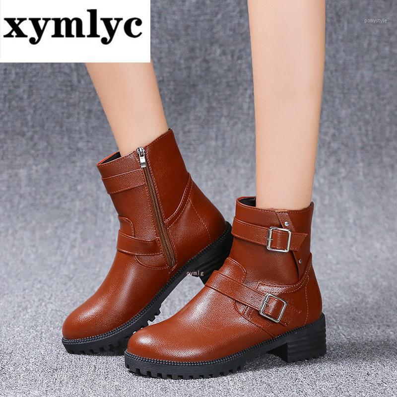 Designer Boot Women 2020 Fashionable PU Leather Boots Brown Round Toe Metal Buckle Side Zipper Middle Heel Cool Women 's Shoes1, Black
Designer Boot Women 2020 Fashionable PU Leather Boots Brown Round Toe Metal Buckle Side Zipper Middle Heel Cool Women 's Shoes1, Black