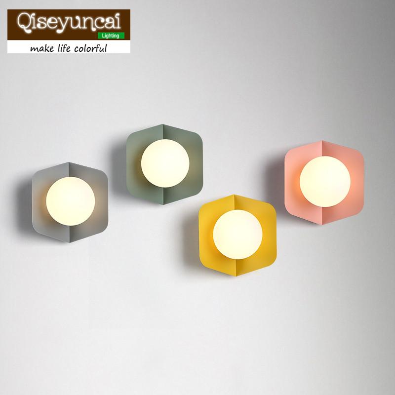 Qiseyuncai Nordic modern minimalist macaron wall lamp creative aisle staircase bedroom bedside lamps free shipping
Qiseyuncai Nordic modern minimalist macaron wall lamp creative aisle staircase bedroom bedside lamps free shipping