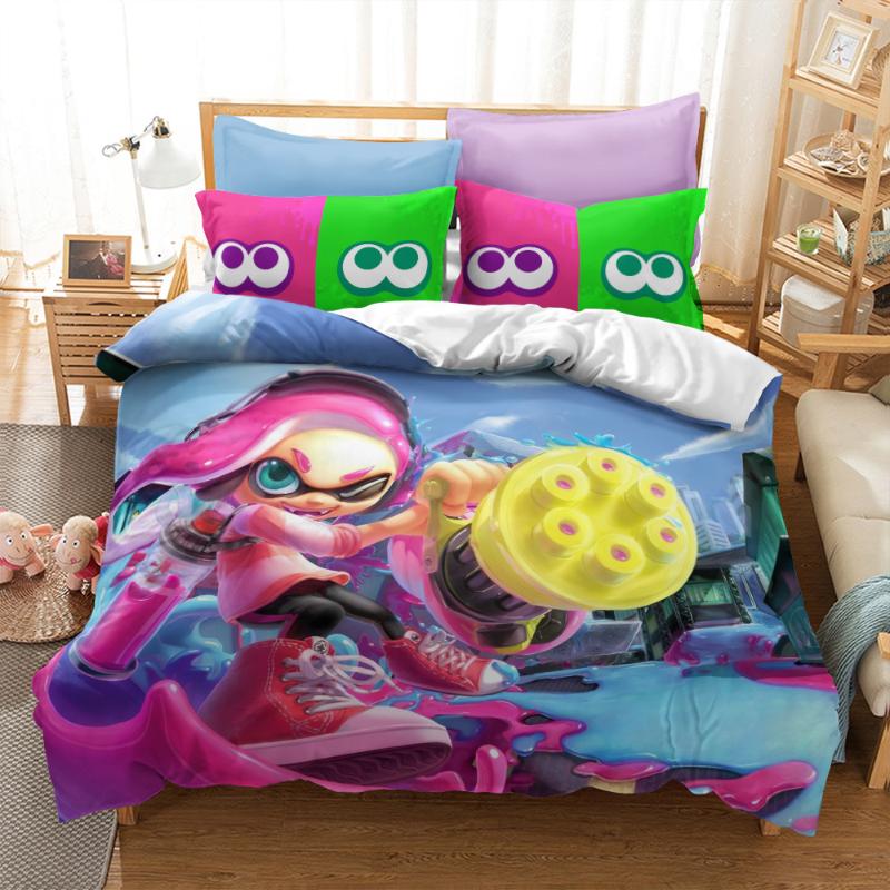 Popular Splatoon 2 Boys Girls Bedding Set Cartoon 3d Duvet Cover Pillowcase Full Queen King Super King Size Bed Linen Sets
Popular Splatoon 2 Boys Girls Bedding Set Cartoon 3d Duvet Cover Pillowcase Full Queen King Super King Size Bed Linen Sets