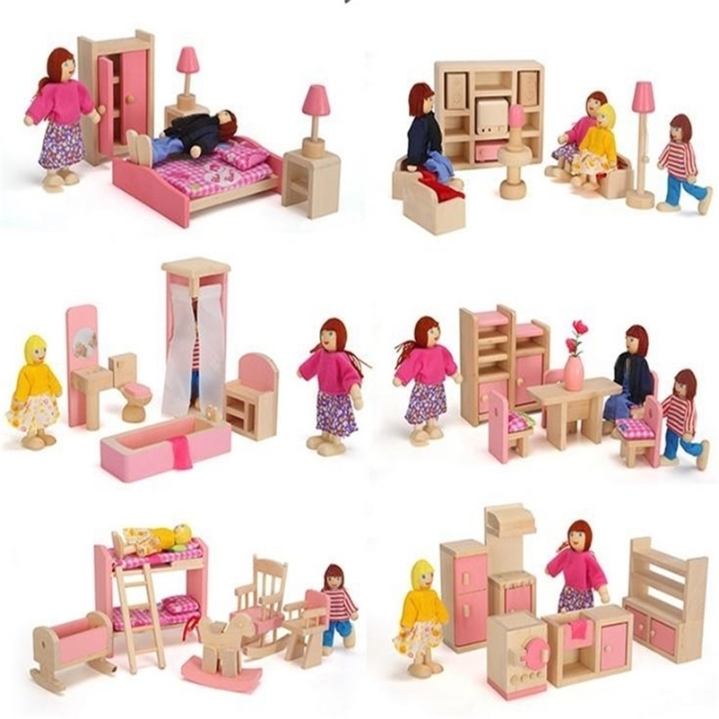 6 rooms children whole set wood pink furniture doll house toys/ Kids girls birthday gifts of wooden kitchen bathroom bedroom toy 201217, White
6 rooms children whole set wood pink furniture doll house toys/ Kids girls birthday gifts of wooden kitchen bathroom bedroom toy 201217, White