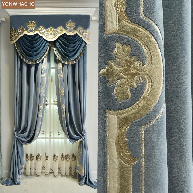 Custom curtains luxury American Flocking Applique Embroidery thick velvet blue cloth blackout curtain tulle valance drape B714, Tulle sheer
Custom curtains luxury American Flocking Applique Embroidery thick velvet blue cloth blackout curtain tulle valance drape B714, Tulle sheer