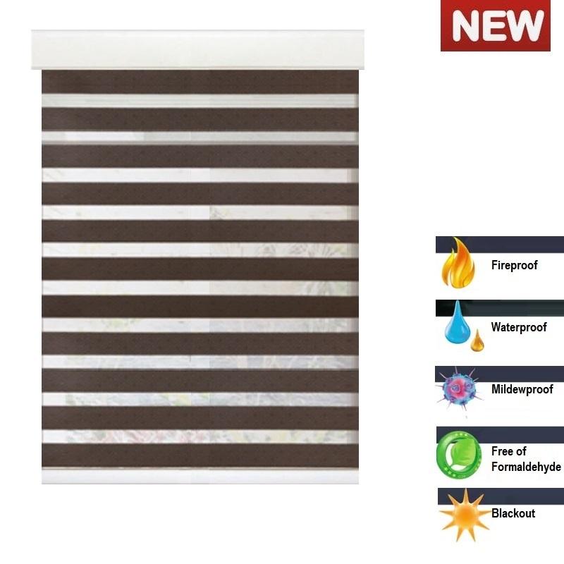 Blackout Jacquard Zebra Roller Blinds Dual Shades Custom Made Manual or Electric ASCTB3 Two layers Fabric Fireproof Waterproof, 104 coffee
Blackout Jacquard Zebra Roller Blinds Dual Shades Custom Made Manual or Electric ASCTB3 Two layers Fabric Fireproof Waterproof, 104 coffee