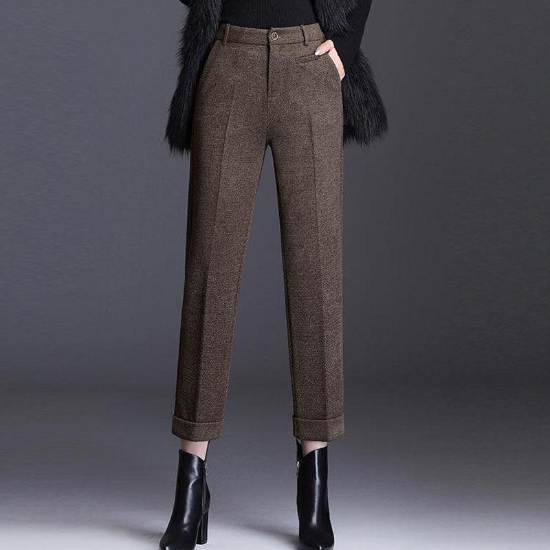 2021 Women Autumn Winter Casual Woolen Trousers Lady Slim Solid High Waist Harem Pants Female Elegant Plus Size Vintage Pant H45, Dark grey
2021 Women Autumn Winter Casual Woolen Trousers Lady Slim Solid High Waist Harem Pants Female Elegant Plus Size Vintage Pant H45, Dark grey
