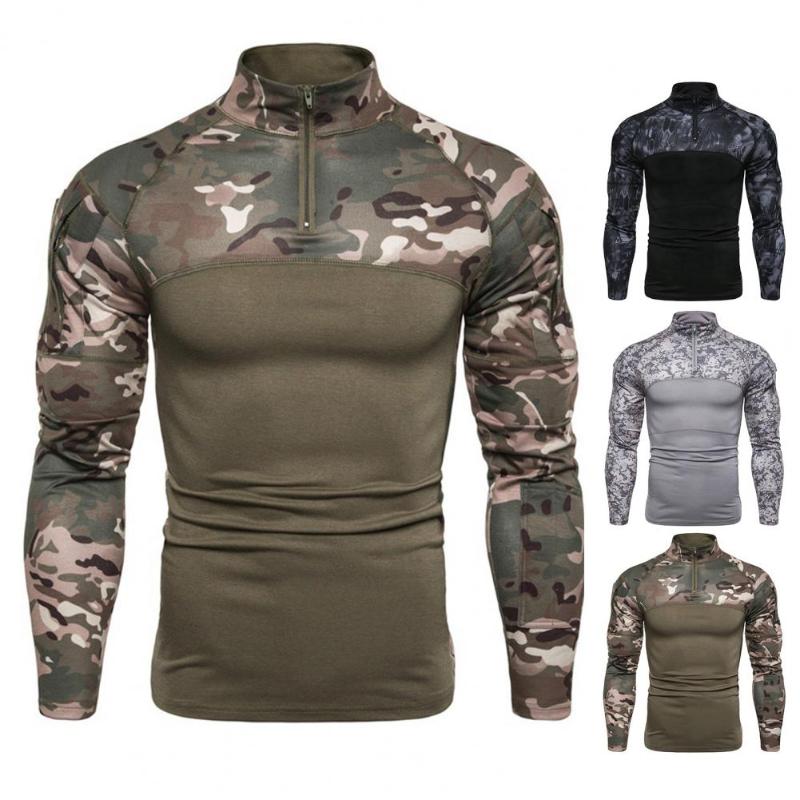 Men's Casual Shirts Fashion Men Shirt Autumn Stand Collar Tight Simple Camouflage Quick Drying T-shirt Long Sleeve Zipper Streetwear, White;black
Men's Casual Shirts Fashion Men Shirt Autumn Stand Collar Tight Simple Camouflage Quick Drying T-shirt Long Sleeve Zipper Streetwear, White;black