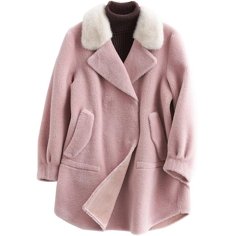Sheep Fashion High Quality Shearing Coat 100% Wool Fur Jacket Collar Women' Jacket Fur Coat Roupas Femeninas Zjt381, Pink
Sheep Fashion High Quality Shearing Coat 100% Wool Fur Jacket Collar Women' Jacket Fur Coat Roupas Femeninas Zjt381, Pink