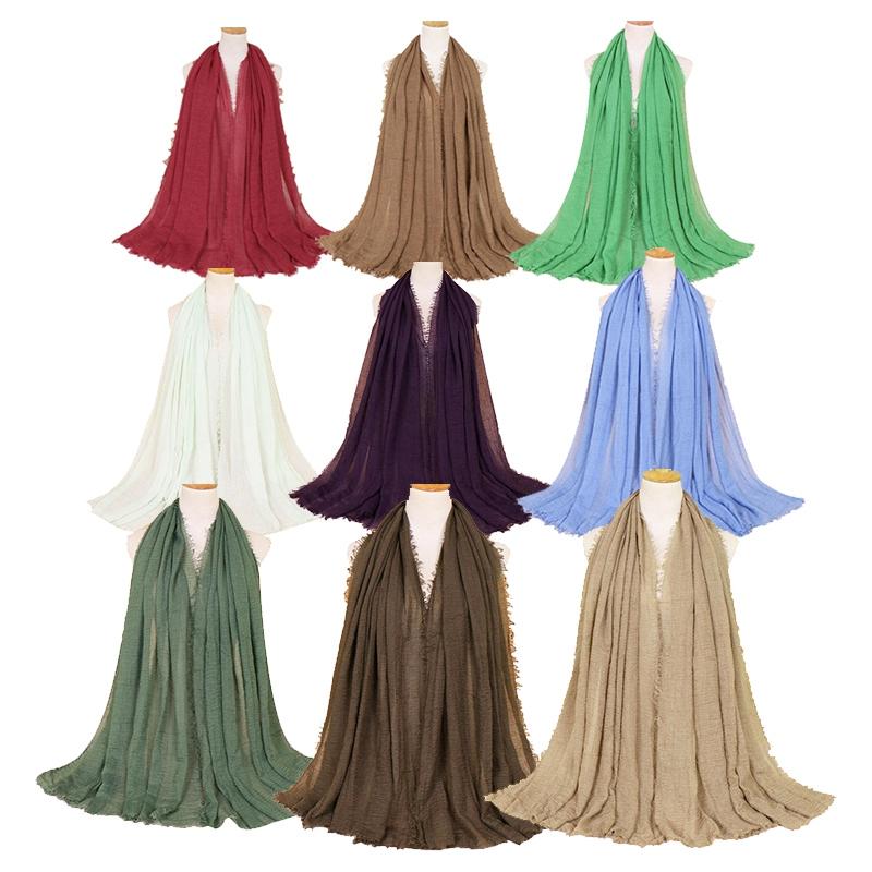 Women's Cotton Islamic Muslim Bandana Shawl Wrinkle Cloud Bandana Solid Color Ethnic Style Head Cover
Women's Cotton Islamic Muslim Bandana Shawl Wrinkle Cloud Bandana Solid Color Ethnic Style Head Cover