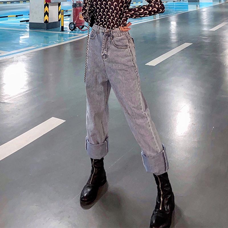 Slim High Waist Jeans Women Streetwear Straight Jean Femme Blue Fashion Autumn Version Denim Cargo Pants Female Casual BUle 
Slim High Waist Jeans Women Streetwear Straight Jean Femme Blue Fashion Autumn Version Denim Cargo Pants Female Casual BUle