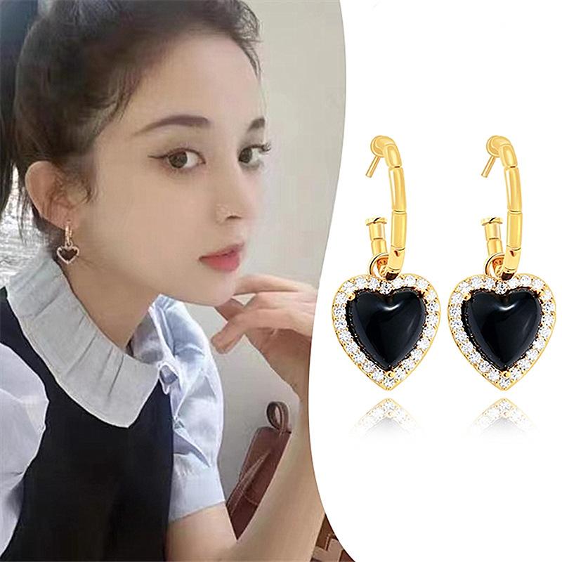 Dangle & Chandelier Arrival Fashion Drop Earrings Metal Trendy Heart Women Earring Black Love Crystal Peach Jewelry, Silver
Dangle & Chandelier Arrival Fashion Drop Earrings Metal Trendy Heart Women Earring Black Love Crystal Peach Jewelry, Silver
