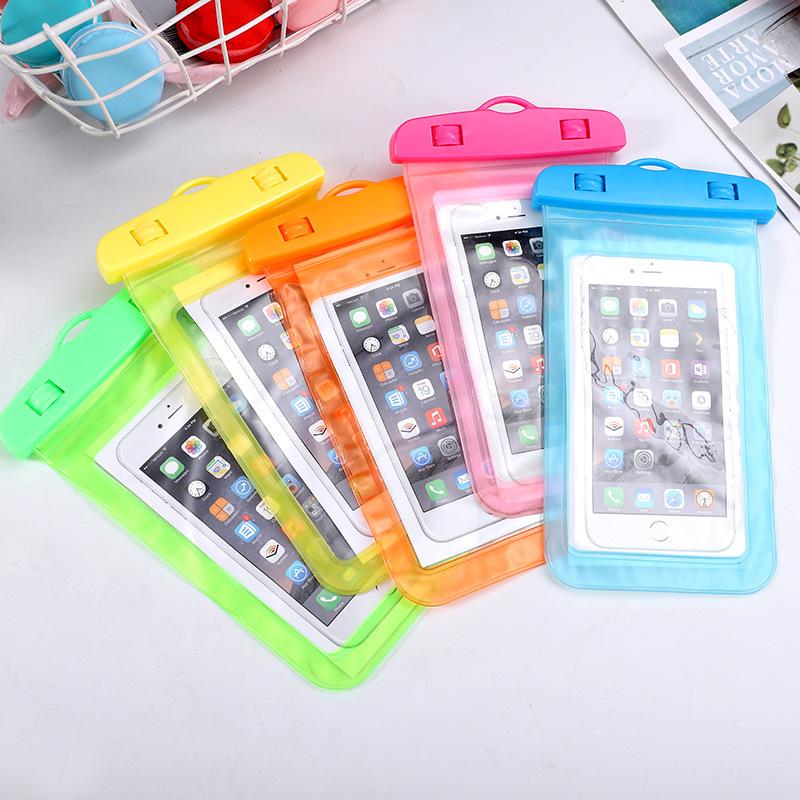 Clear Waterproof Pouch Dry Case PVC Protective Mobile Phone Bag Beach Diving Swimming Touch Screen Floating Air Mobile Phone Bag