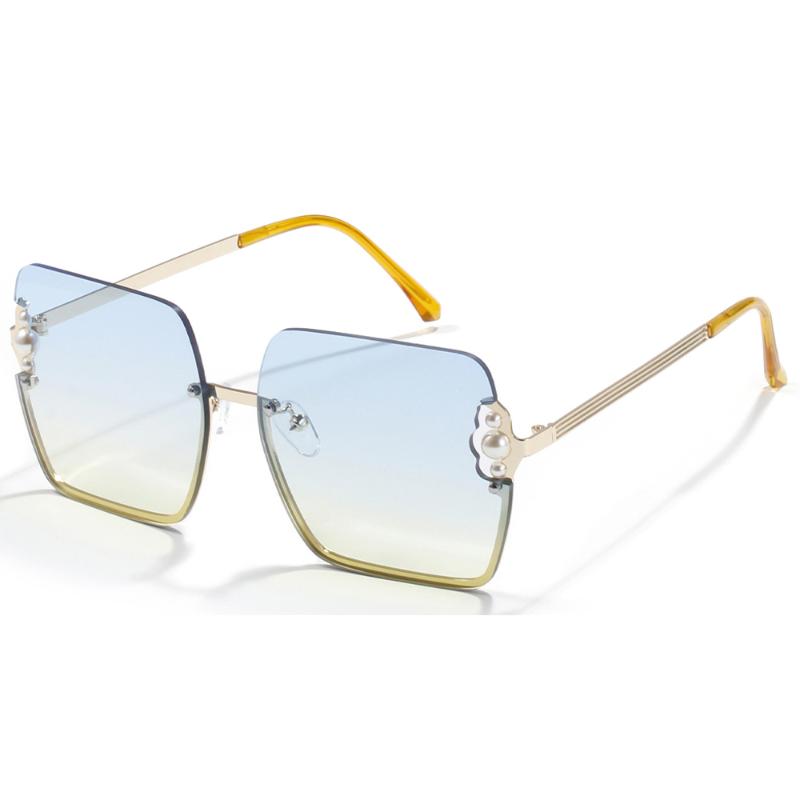Veshion Square Woman Sunglasses Semi Rimless Metal Pearls Big Ladies Sun Glasses Half Frame Vintage Gradient Lens 2021 Summer 
Veshion Square Woman Sunglasses Semi Rimless Metal Pearls Big Ladies Sun Glasses Half Frame Vintage Gradient Lens 2021 Summer