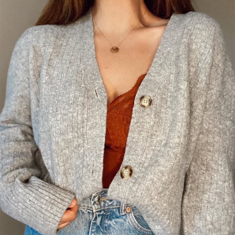 Casual Puwd woman oversized solid color cardigan 2020 fashion ladies fall loose v woman's neck elegant mesh size, Grey
Casual Puwd woman oversized solid color cardigan 2020 fashion ladies fall loose v woman's neck elegant mesh size, Grey