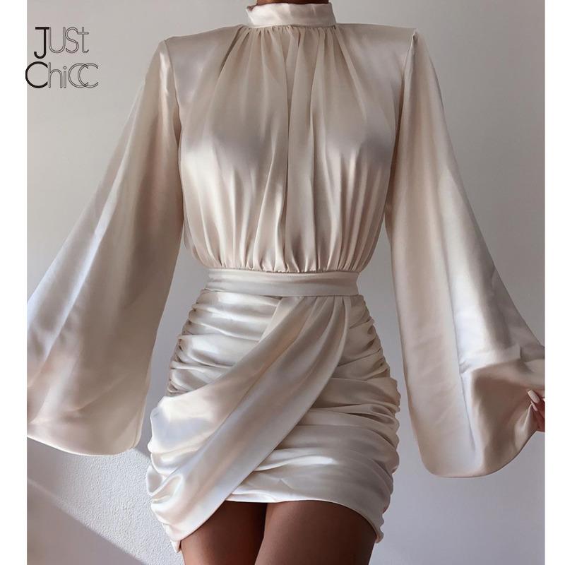 Justchicc Ruched Satin Dress Women White Latern Sleeves Sexy Party Dress Autumn Night Club Mini Dresses 2021 Vestdios, Black
Justchicc Ruched Satin Dress Women White Latern Sleeves Sexy Party Dress Autumn Night Club Mini Dresses 2021 Vestdios, Black