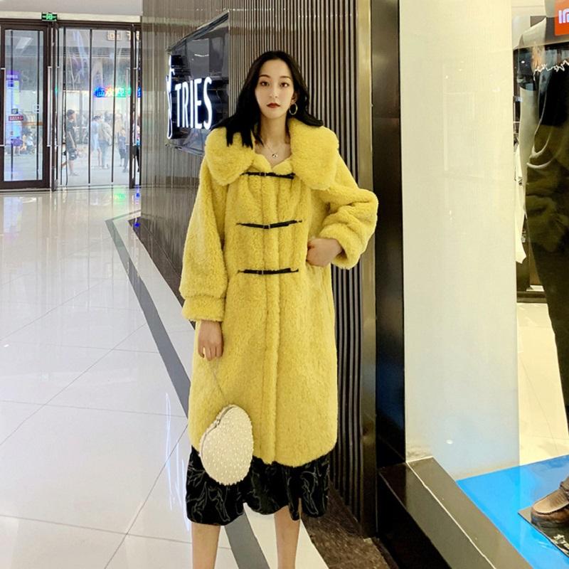 Winter New Faux Fur Long Coat Women Loose Warm Particle Coat For Women' Long Fur Lamb Yellow Girls Winter Wear
Winter New Faux Fur Long Coat Women Loose Warm Particle Coat For Women' Long Fur Lamb Yellow Girls Winter Wear