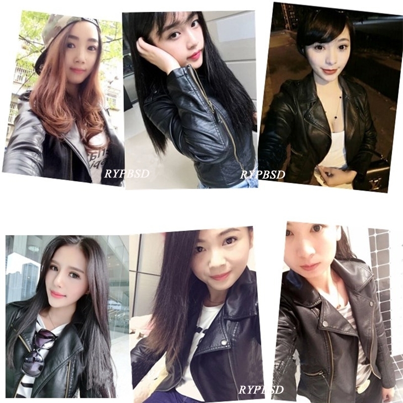 Perfecto Femme Cuir Leather Jacket Women Slim Black Red Fashion Multiple Zippers Leather Coats Ladies PU Biker Woman Jackets 201029