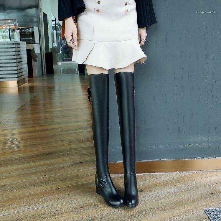 Oversized thigh high boots knee high boots over the knee women ladies Inside heighten bowknot adornment1, Black
Oversized thigh high boots knee high boots over the knee women ladies Inside heighten bowknot adornment1, Black